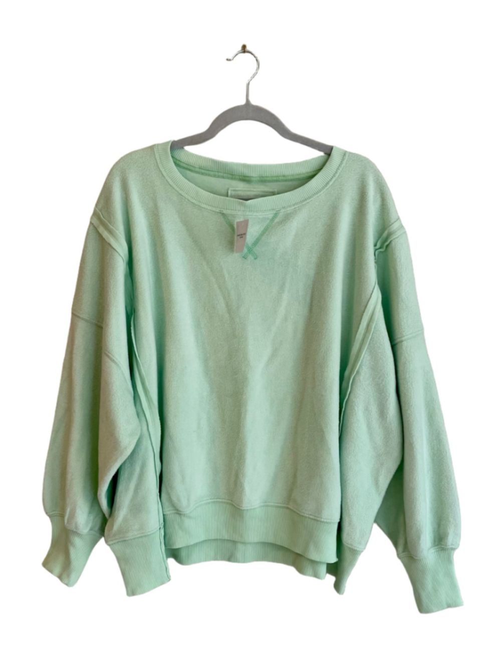 NWT American Eagle Seriously Huggable Oversized Mint Fleece Sweatshirt S